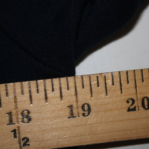 Monrow Sz S Navy White Stripe Embossed Stars Sleeve Cotton Blend Hooded Sweater - Picture 14 of 16